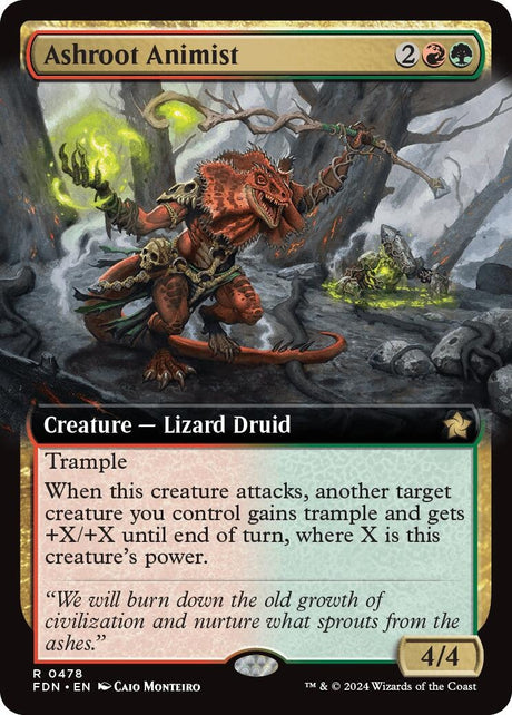 Image for Ashroot Animist (Extended Art) (478) (Foil) (Foundations) - Magic: The Gathering