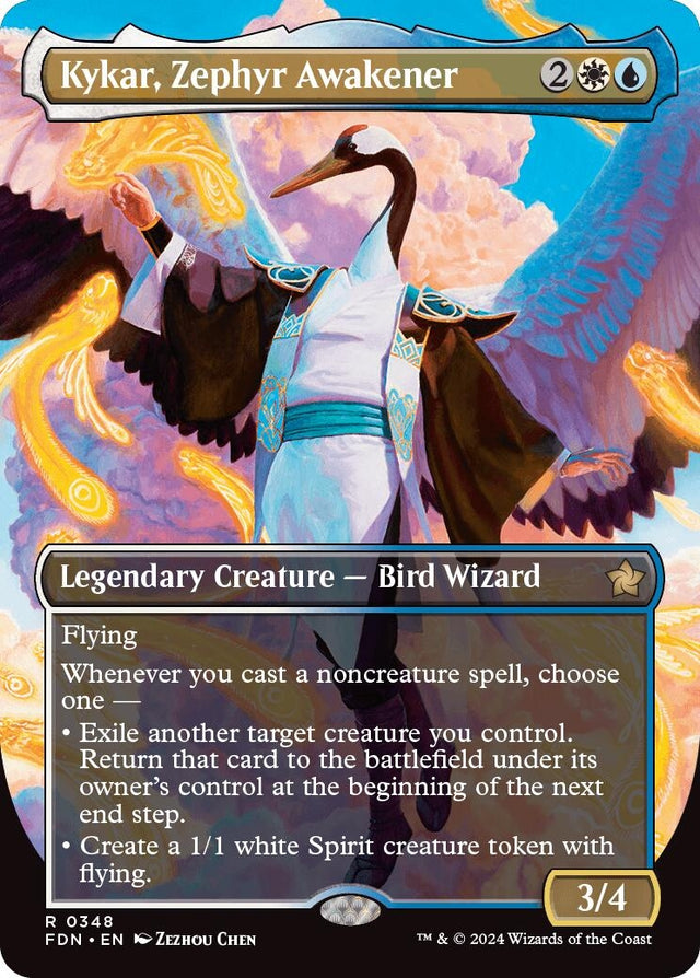 Image for Kykar, Zephyr Awakener (Borderless) (348) (Foundations) - Magic: The Gathering