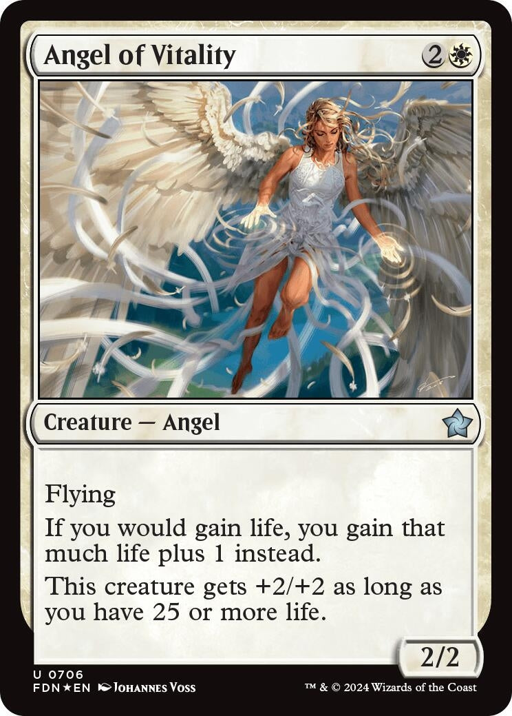 Image for Angel of Vitality (706) (Foil) (Foundations) - Magic: The Gathering