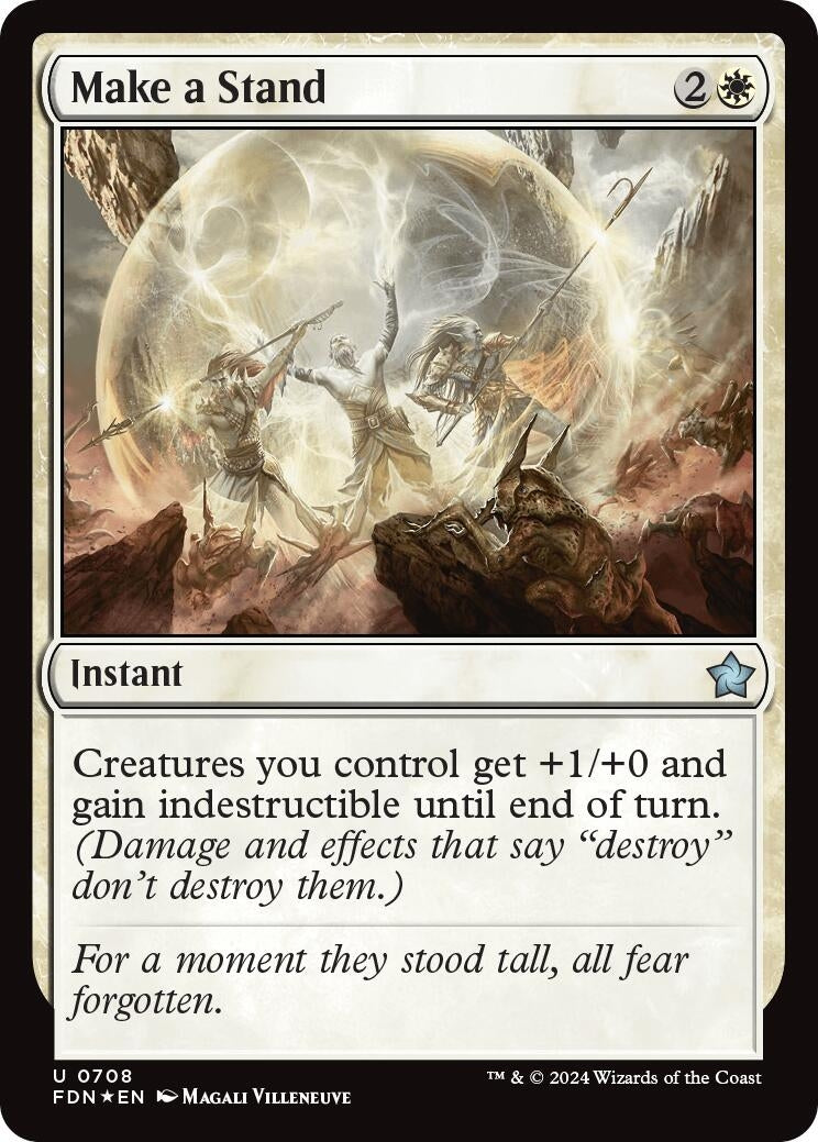 Image for Make a Stand (708) (Foil) (Foundations) - Magic: The Gathering