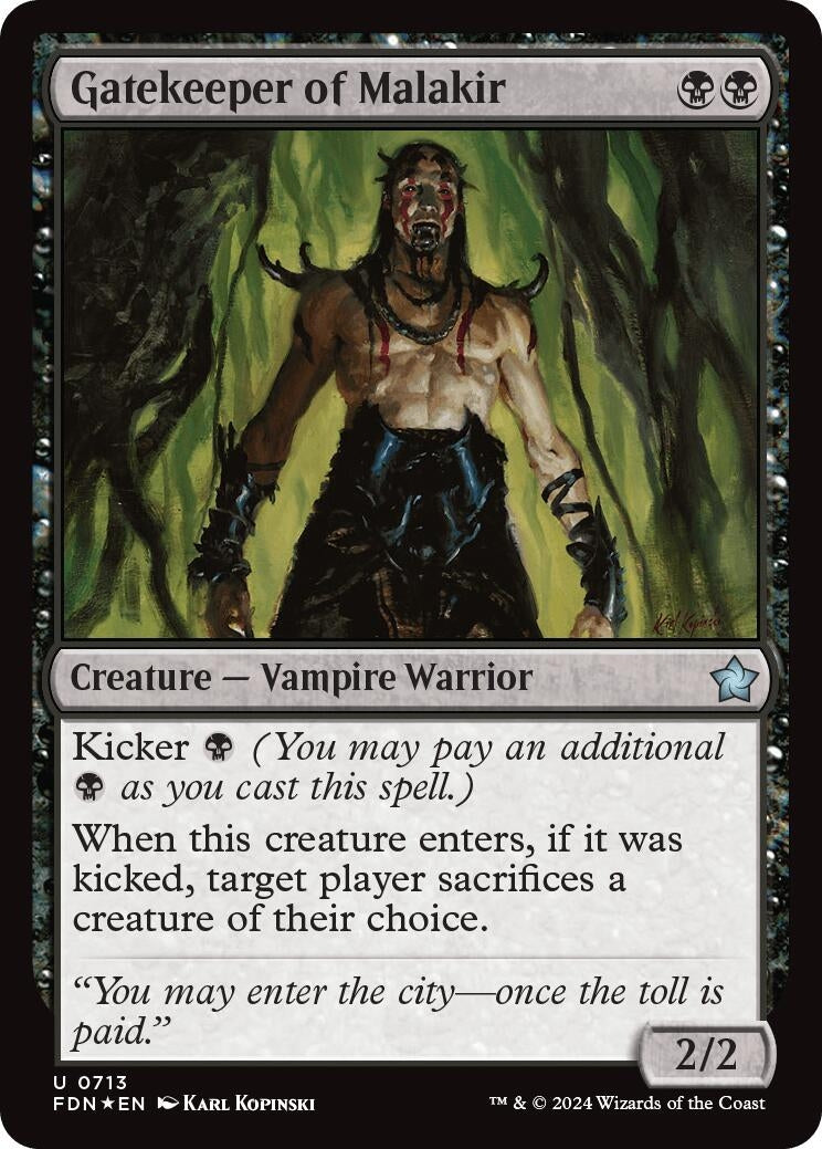 Image for Gatekeeper of Malakir (0713) (713) (Foil) (Foundations) - Magic: The Gathering