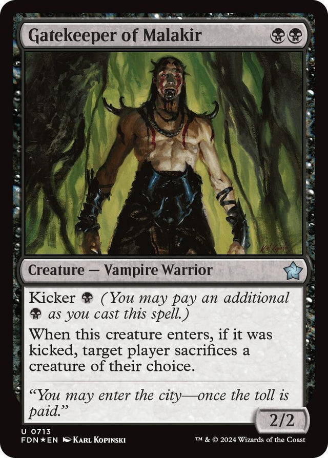 Image for Gatekeeper of Malakir (0713) (713) (Foil) (Foundations) - Magic: The Gathering