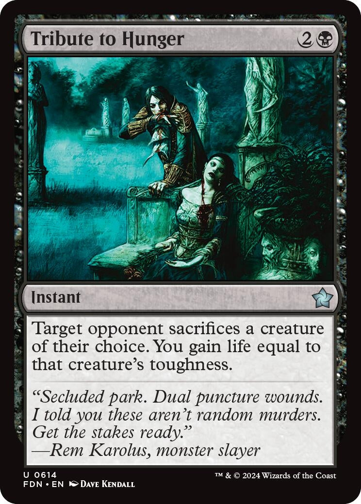 Image for Tribute to Hunger (614) (Foundations) - Magic: The Gathering