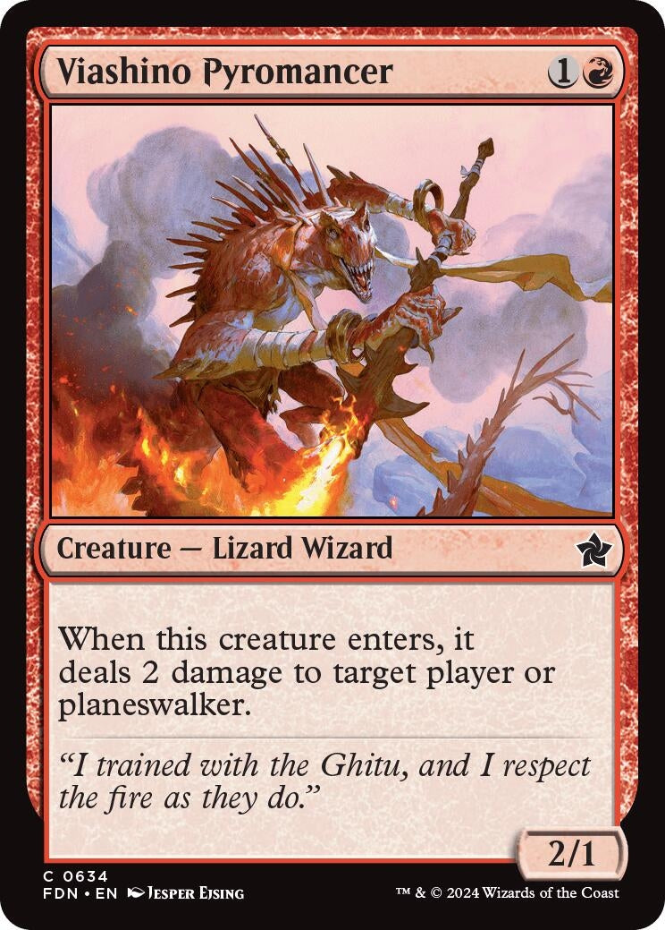 Image for Viashino Pyromancer (634) (Foundations) - Magic: The Gathering