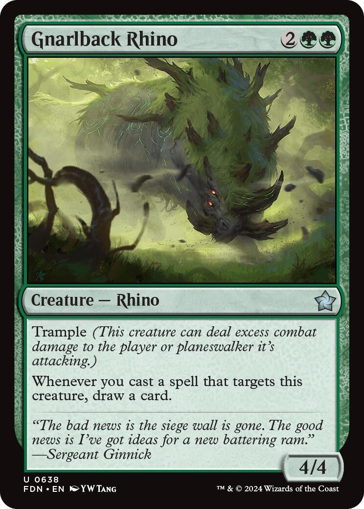 Image for Gnarlback Rhino (638) (Foundations) - Magic: The Gathering