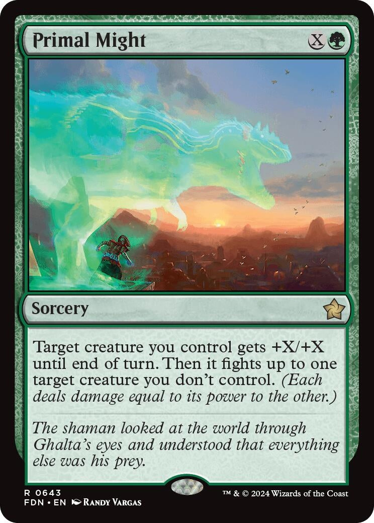 Image for Primal Might (0643) (643) (Foundations) - Magic: The Gathering