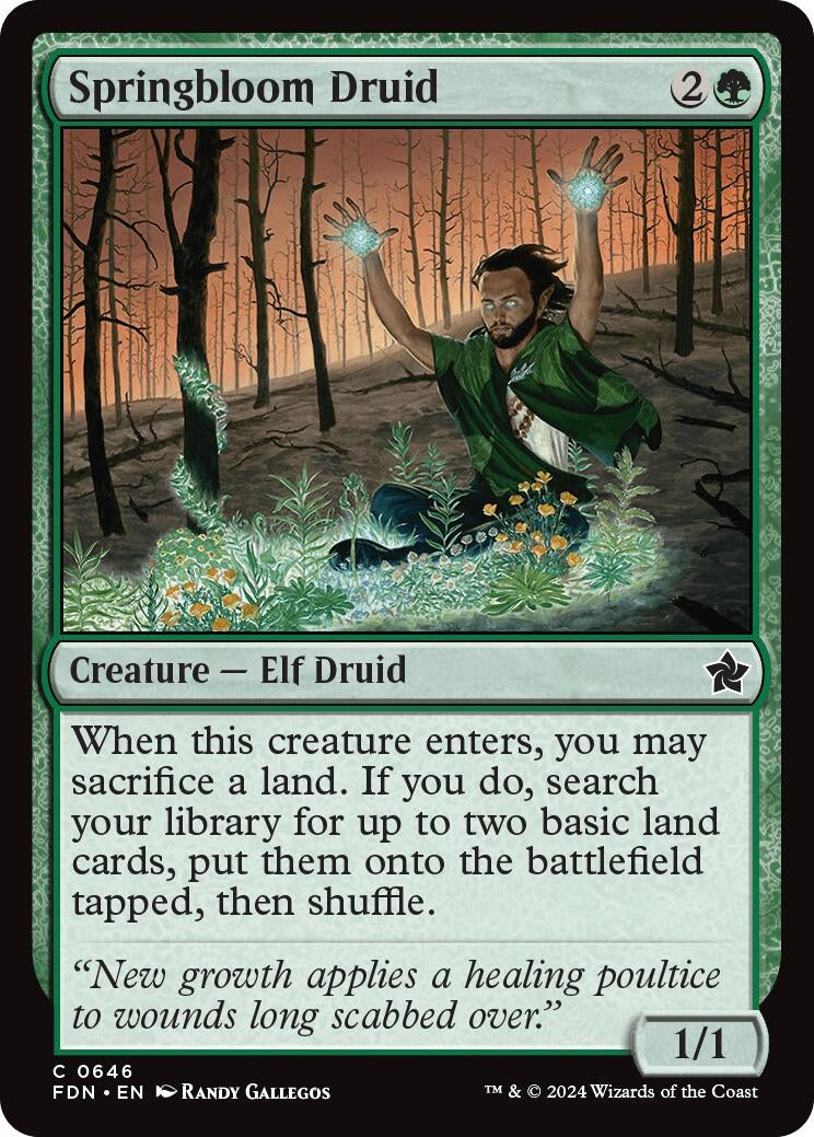 Image for Springbloom Druid (0646) (646) (Foundations) - Magic: The Gathering
