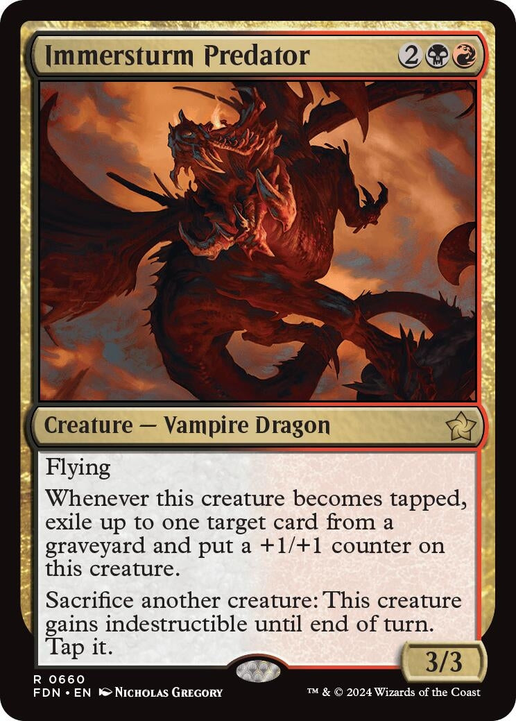 Image for Immersturm Predator (660) (Foundations) - Magic: The Gathering