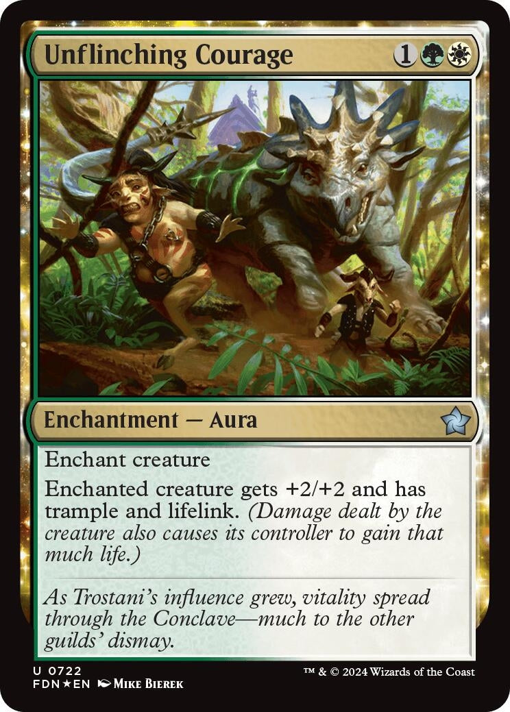 Image for Unflinching Courage (722) (Foil) (Foundations) - Magic: The Gathering