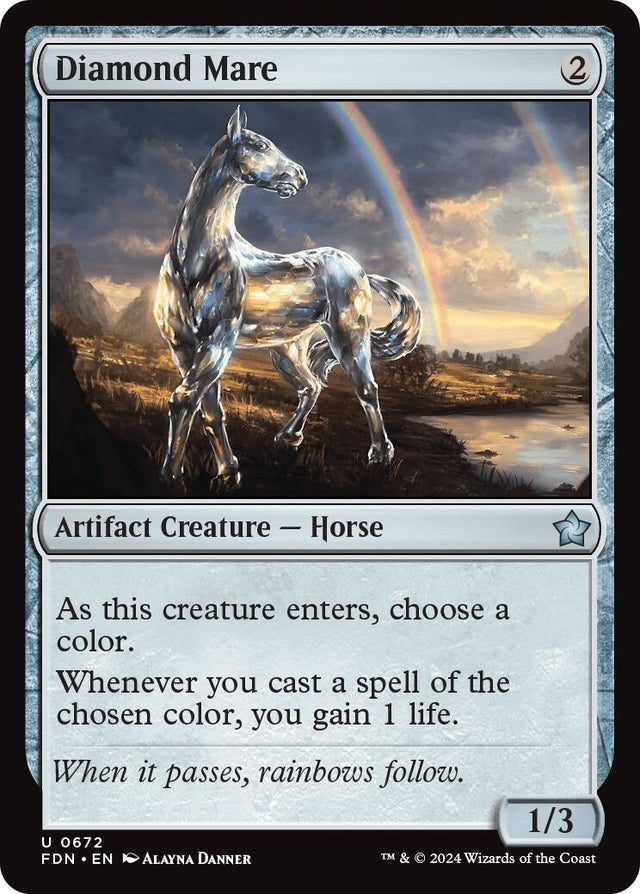 Image for Diamond Mare (0672) (672) (Foundations) - Magic: The Gathering