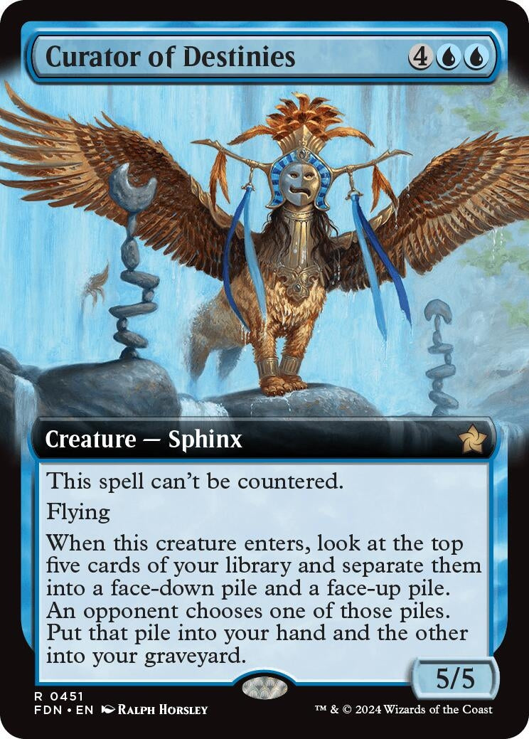 Image for Curator of Destinies (Extended Art) (451) (Foil) (Foundations) - Magic: The Gathering