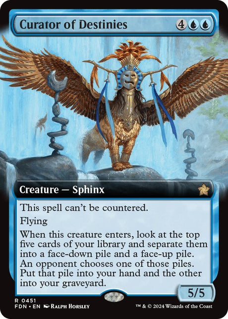 Image for Curator of Destinies (Extended Art) (451) (Foil) (Foundations) - Magic: The Gathering