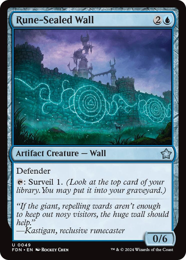 Image for Rune-Sealed Wall (0049) (49) (Foundations) - Magic: The Gathering
