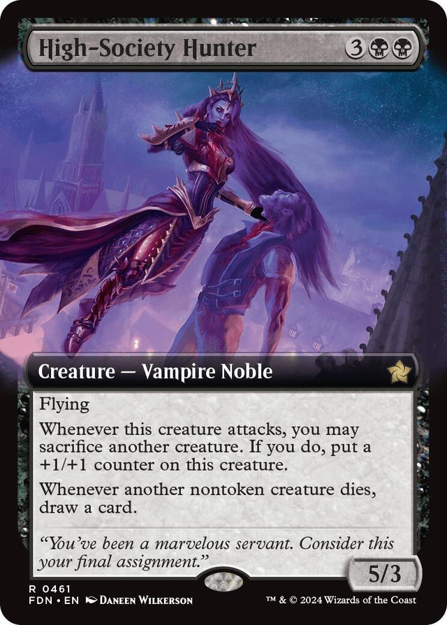 Image for High-Society Hunter (Extended Art) (461) (Foil) (Foundations) - Magic: The Gathering