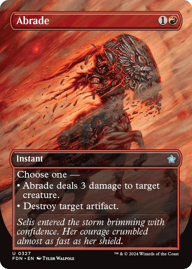Image for Abrade (Borderless) (327) (Foil) (Foundations) - Magic: The Gathering