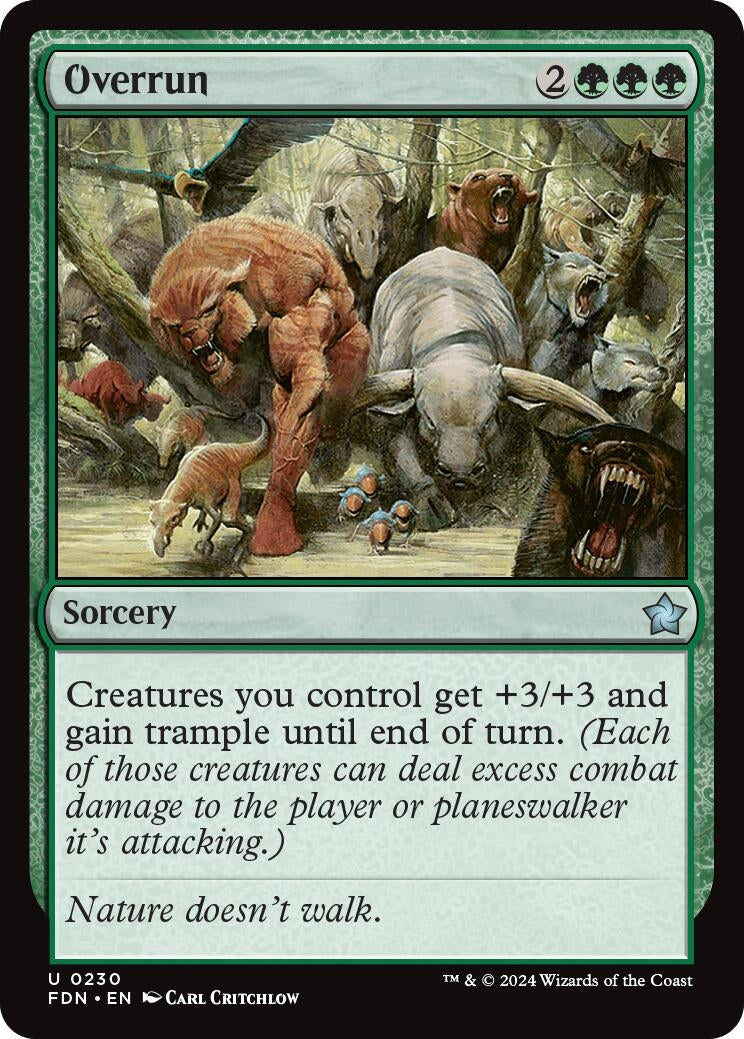 Image for Overrun (230) (Foil) (Foundations) - Magic: The Gathering