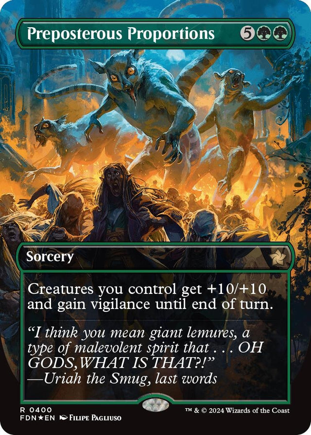 Image for Preposterous Proportions (Borderless) (Mana Foil) (400) (Foil) (Foundations) - Magic: The Gathering