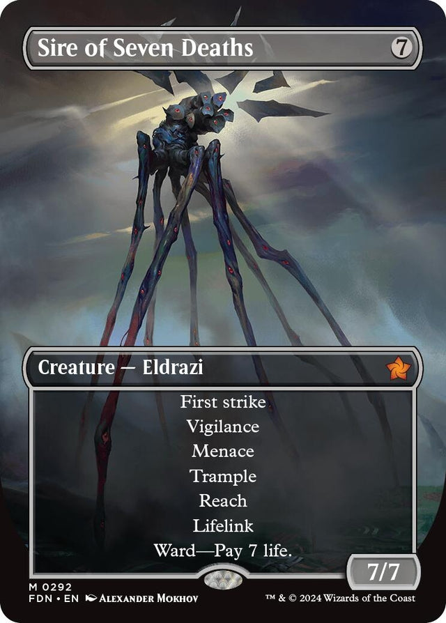 Image for Sire of Seven Deaths (Borderless) (292) (Foil) (Foundations) - Magic: The Gathering