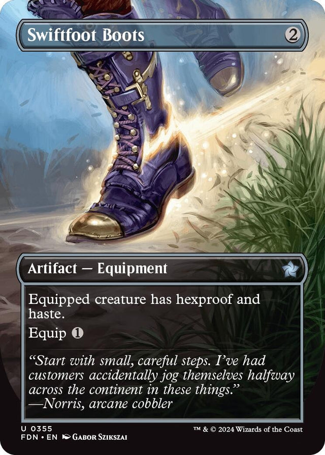 Image for Swiftfoot Boots (Borderless) (355) (Foundations) - Magic: The Gathering