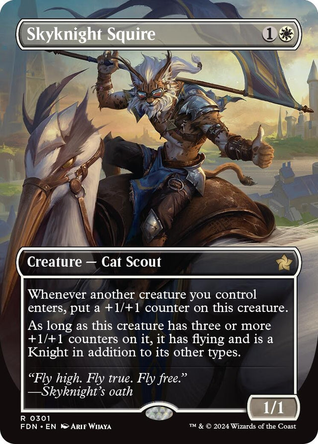 Image for Skyknight Squire (Borderless) (301) (Foil) (Foundations) - Magic: The Gathering