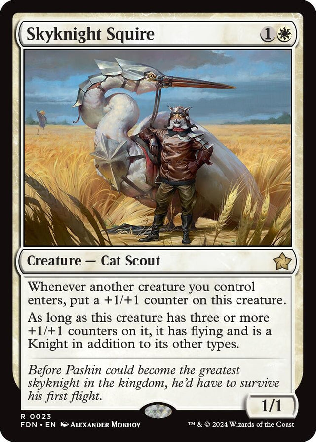 Image for Skyknight Squire (23) (Foil) (Foundations) - Magic: The Gathering