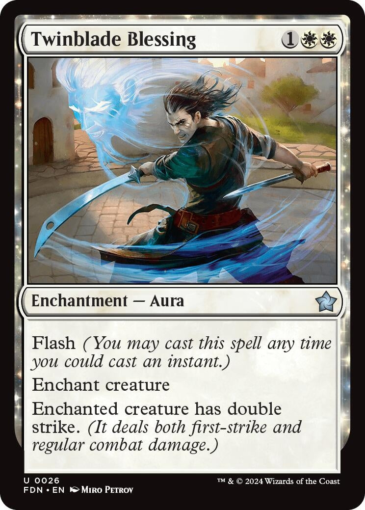 Image for Twinblade Blessing (26) (Foundations) - Magic: The Gathering