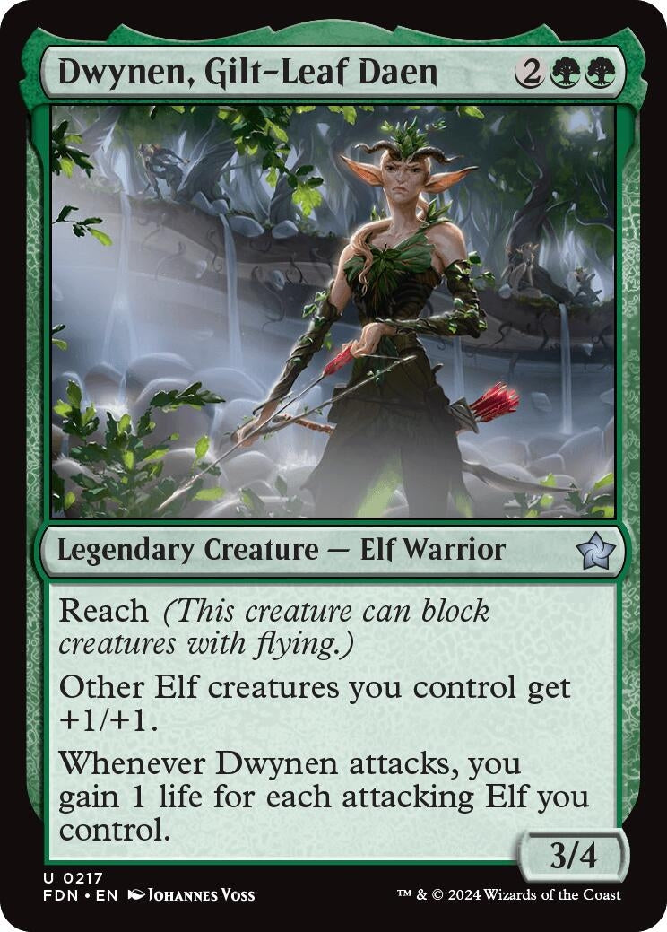 Image for Dwynen, Gilt-Leaf Daen (217) (Foil) (Foundations) - Magic: The Gathering