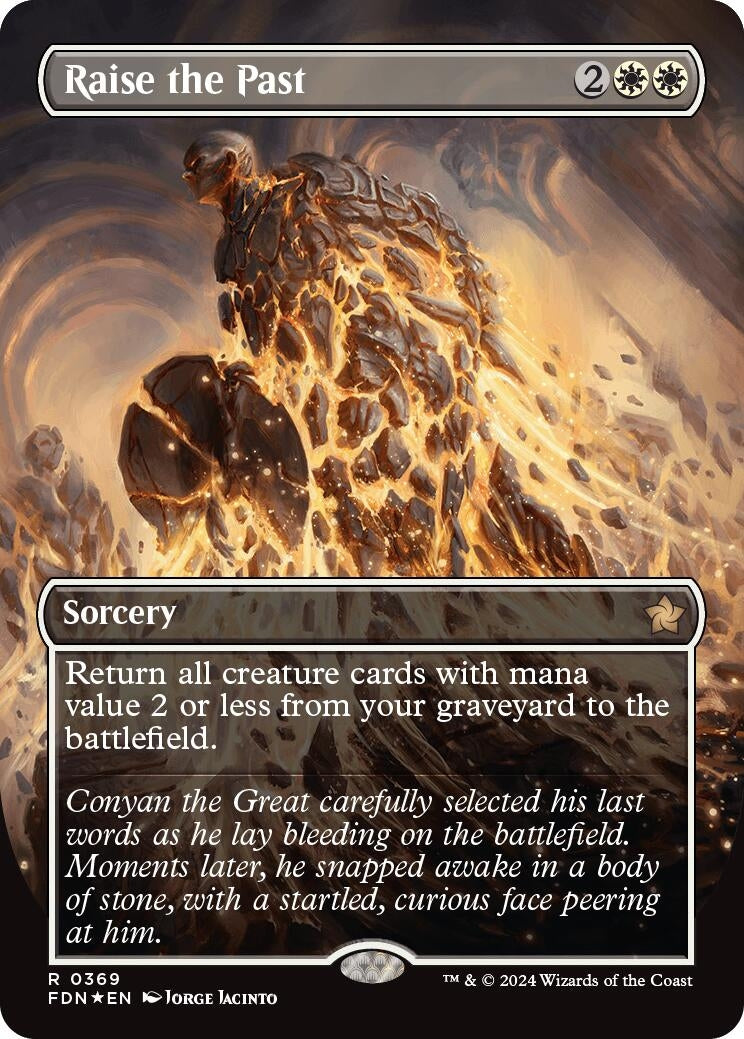 Image for Raise the Past (Borderless) (Mana Foil) (369) (Foil) (Foundations) - Magic: The Gathering