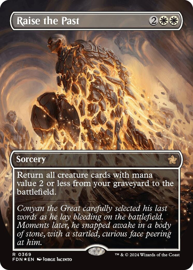 Image for Raise the Past (Borderless) (Mana Foil) (369) (Foil) (Foundations) - Magic: The Gathering