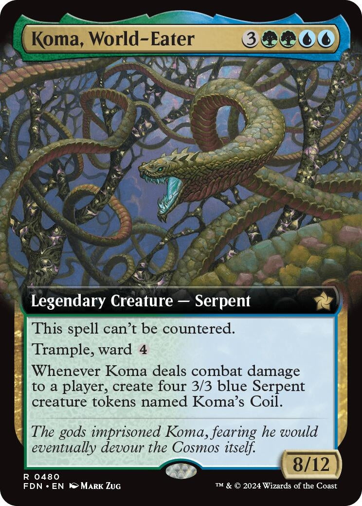 Image for Koma, World-Eater (Extended Art) (480) (Foundations) - Magic: The Gathering