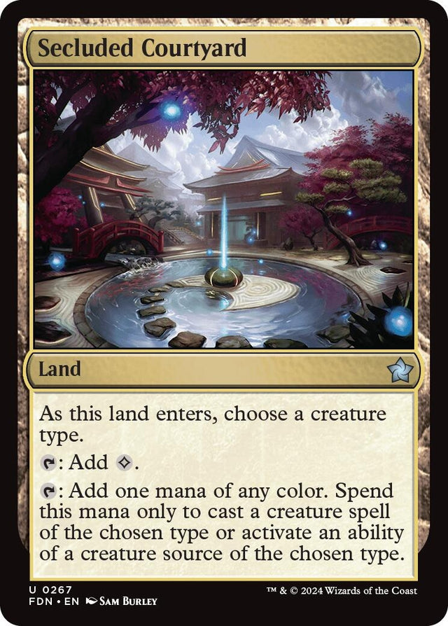 Image for Secluded Courtyard (267) (Foil) (Foundations) - Magic: The Gathering