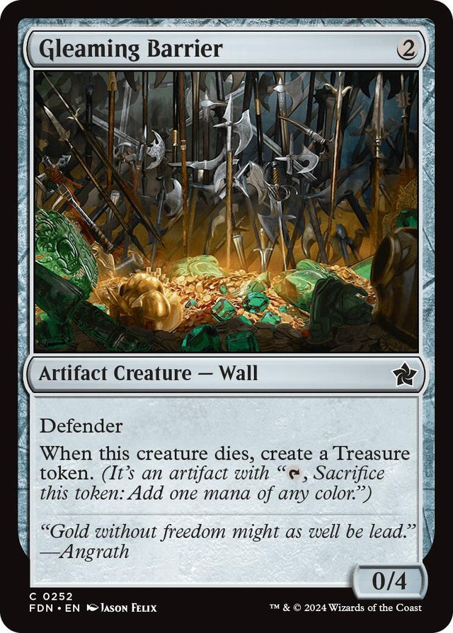 Image for Gleaming Barrier (252) (Foil) (Foundations) - Magic: The Gathering