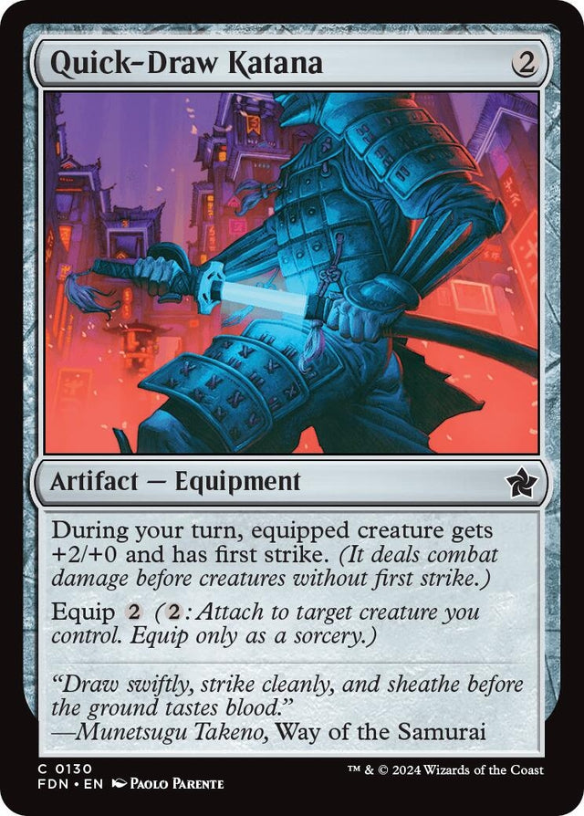 Image for Quick-Draw Katana (130) (Foundations) - Magic: The Gathering