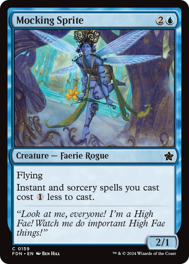 Image for Mocking Sprite (0159) (159) (Foundations) - Magic: The Gathering