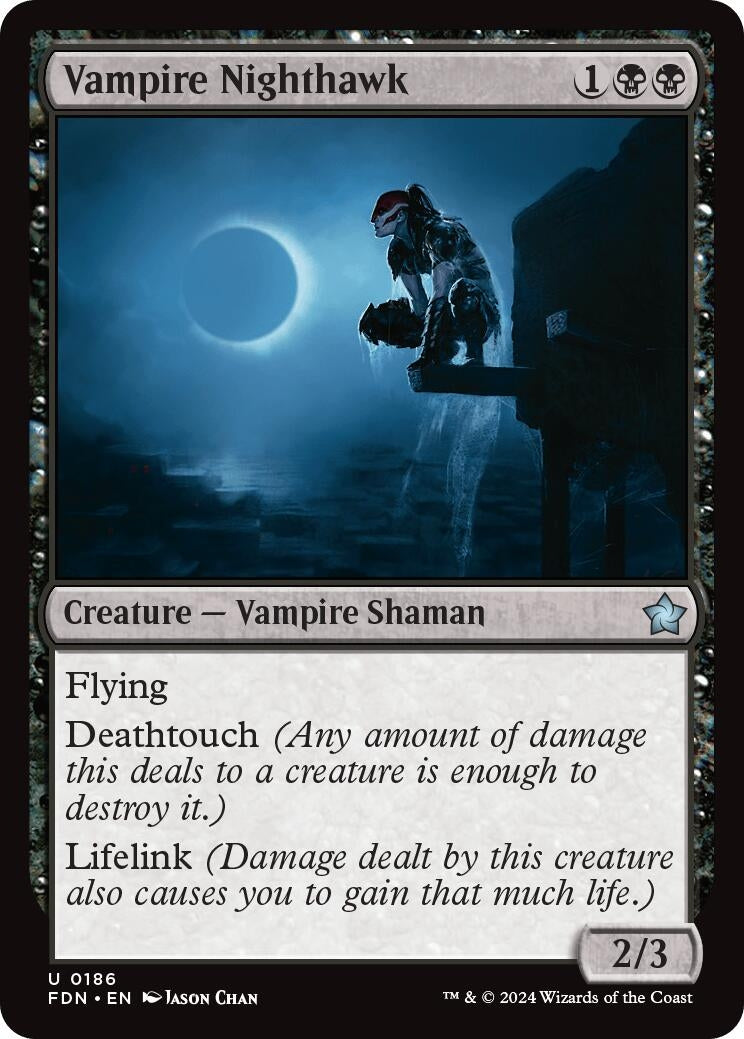 Vampire Nighthawk (186) (Foil) (Foundations)