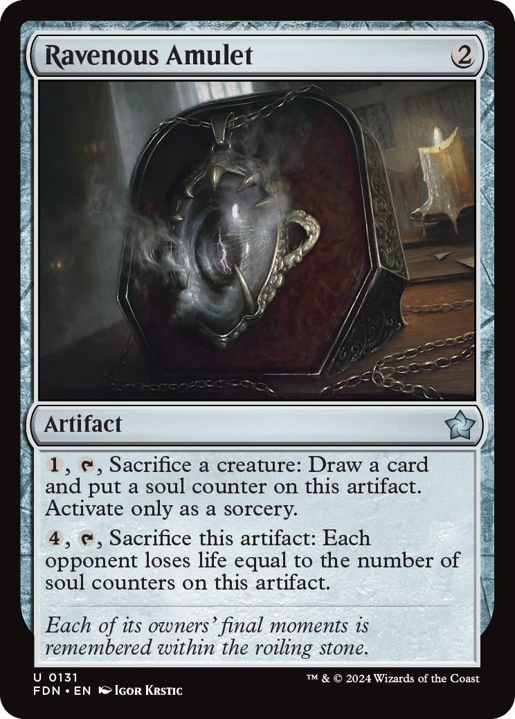 Image for Ravenous Amulet (131) (Foil) (Foundations) - Magic: The Gathering