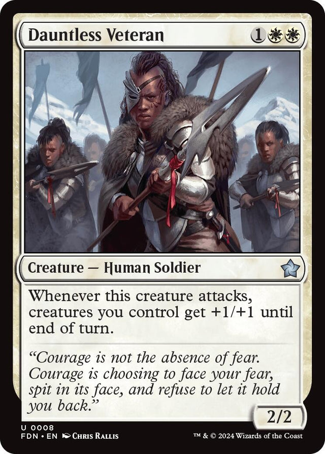 Image for Dauntless Veteran (8) (Foil) (Foundations) - Magic: The Gathering