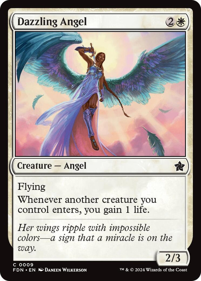 Image for Dazzling Angel (0009) (9) (Foundations) - Magic: The Gathering