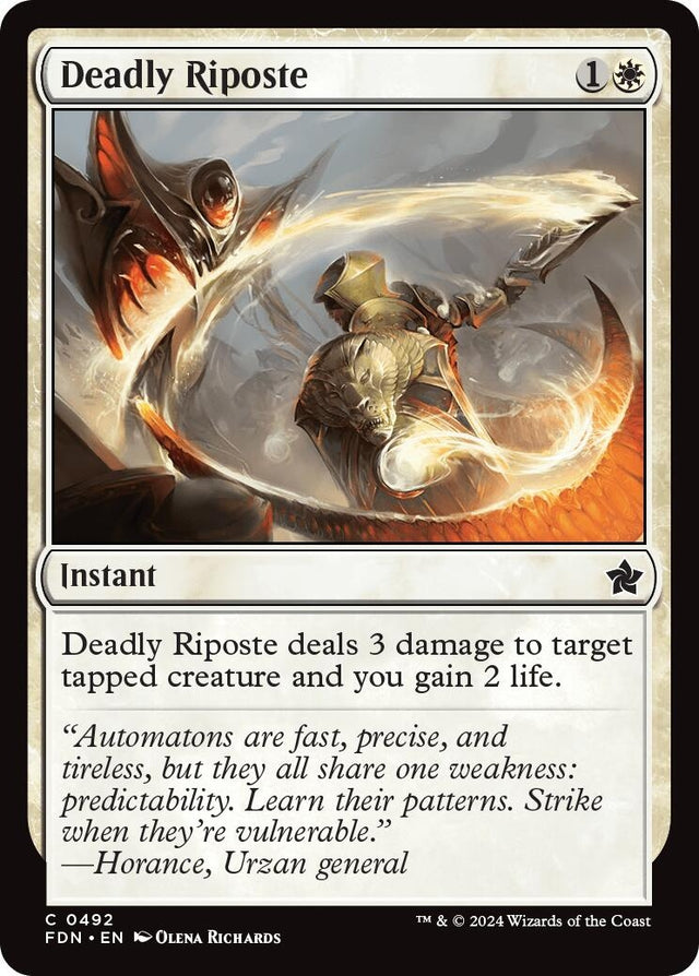 Image for Deadly Riposte (492) (Foundations) - Magic: The Gathering