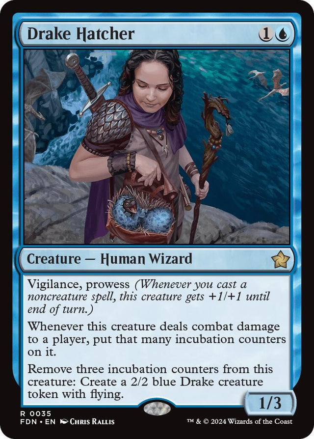 Image for Drake Hatcher (35) (Foil) (Foundations) - Magic: The Gathering