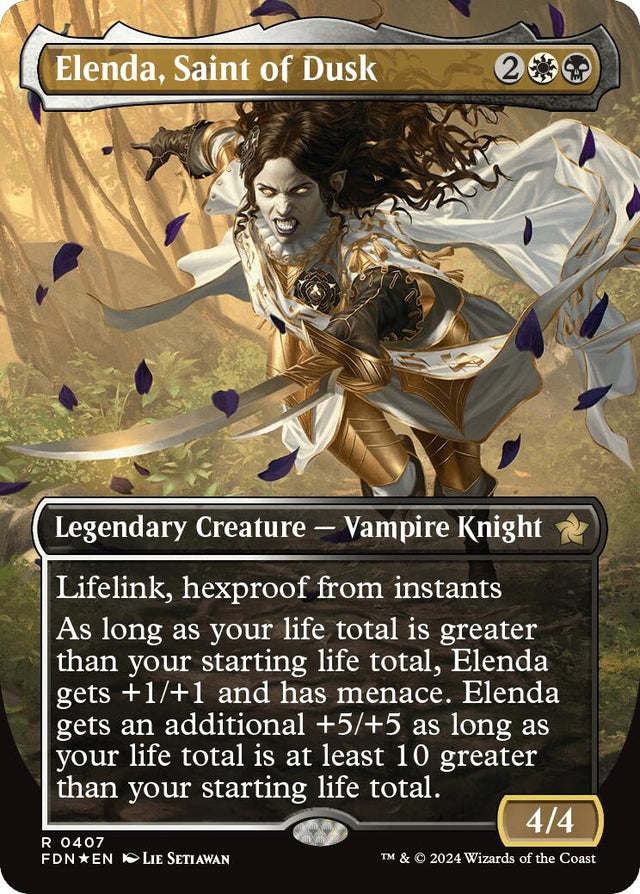 Image for Elenda, Saint of Dusk (Borderless) (Mana Foil) (407) (Foil) (Foundations) - Magic: The Gathering