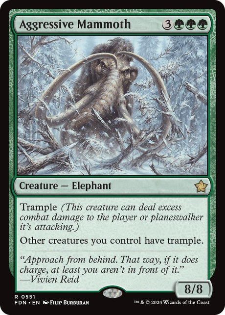 Image for Aggressive Mammoth (551) (Foundations) - Magic: The Gathering