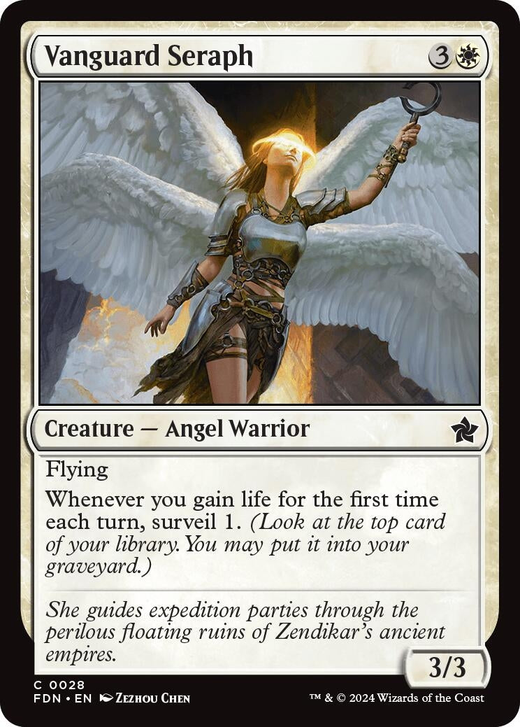 Image for Vanguard Seraph (28) (Foil) (Foundations) - Magic: The Gathering