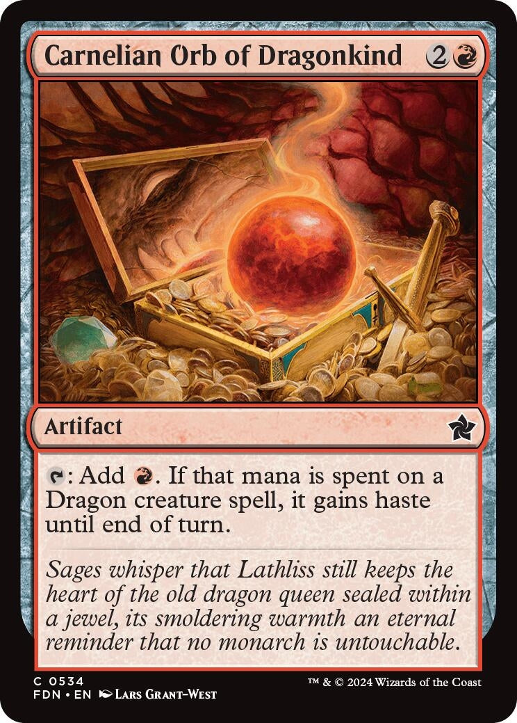 Image for Carnelian Orb of Dragonkind (0534) (534) (Foundations) - Magic: The Gathering