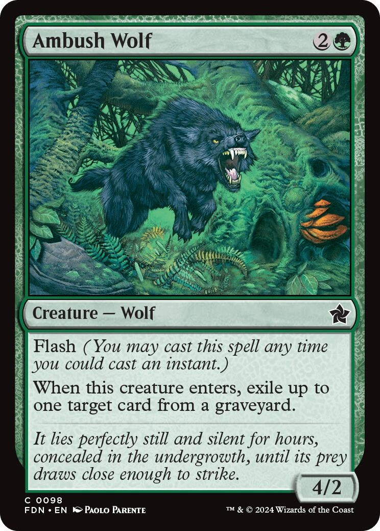 Image for Ambush Wolf (98) (Foundations) - Magic: The Gathering