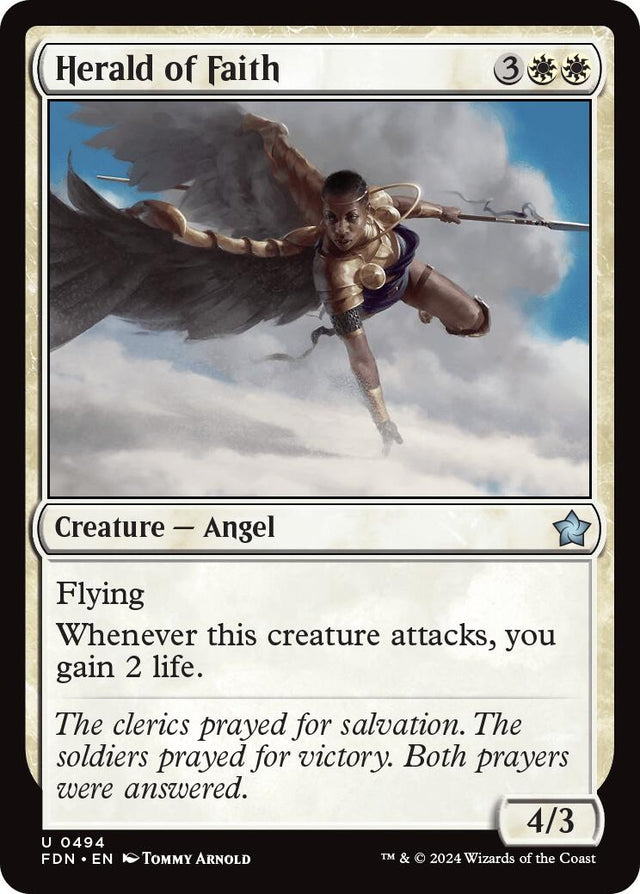 Image for Herald of Faith (0494) (494) (Foundations) - Magic: The Gathering