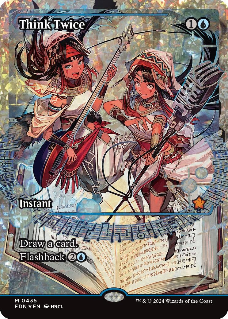 Image for Think Twice (Showcase) (Fracture Foil) (435) (Foil) (Foundations) - Magic: The Gathering