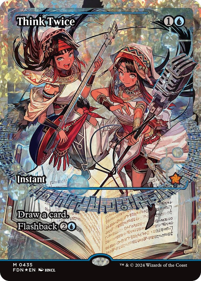 Image for Think Twice (Showcase) (Fracture Foil) (435) (Foil) (Foundations) - Magic: The Gathering