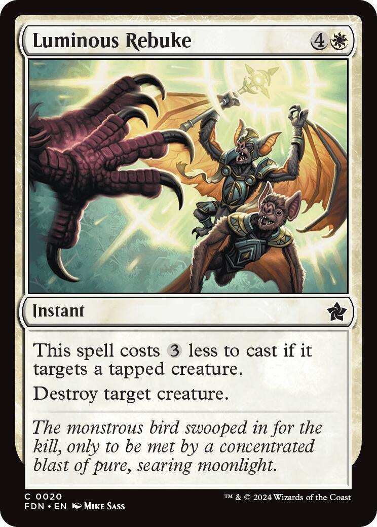 Image for Luminous Rebuke (20) (Foil) (Foundations) - Magic: The Gathering