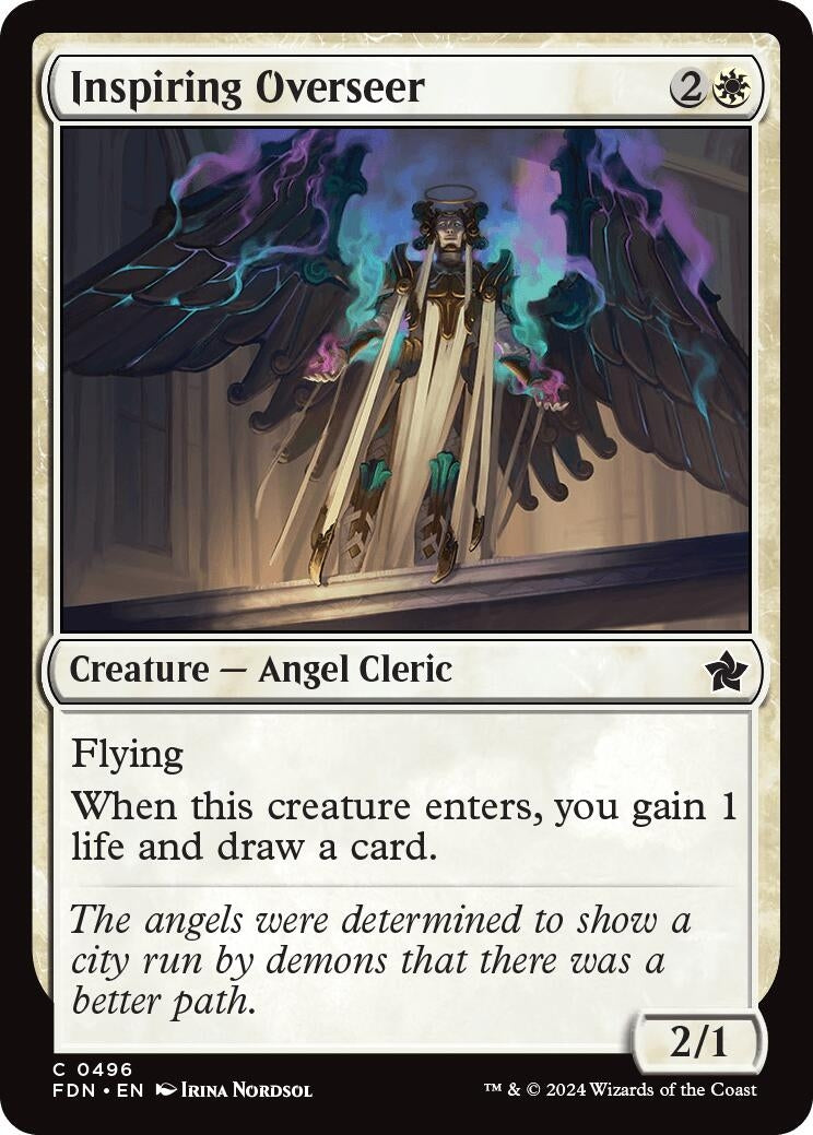 Image for Inspiring Overseer (0496) (496) (Foundations) - Magic: The Gathering